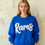 Custom Chenille Letter Sweatshirt | Personalized College Spirit Mascot Pullover - Image 3