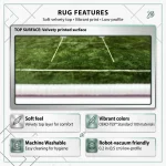 Personalized Rugby Field Rug | Custom Washable Non-Slip Area Rug - Image 4