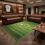 Personalized Rugby Field Rug | Custom Washable Non-Slip Area Rug - Image 3