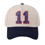 Custom Glitter Baseball Cap | Personalized Game Day Hat with Number or Letter - Image 6