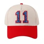 Custom Glitter Baseball Cap | Personalized Game Day Hat with Number or Letter - Image 7