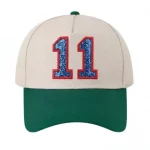 Custom Glitter Baseball Cap | Personalized Game Day Hat with Number or Letter - Image 9