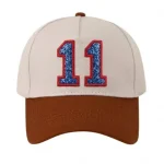 Custom Glitter Baseball Cap | Personalized Game Day Hat with Number or Letter - Image 12