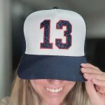 Custom Glitter Baseball Cap | Personalized Game Day Hat with Number or Letter - Image 5