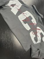 Custom Big Back Quarter Zip Sweatshirt | Distressed Game Day Pullover with Front Print - Image 8