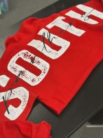 Custom Big Back Quarter Zip Sweatshirt | Distressed Game Day Pullover with Front Print - Image 5
