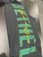 Custom Big Back Quarter Zip Sweatshirt | Distressed Game Day Pullover with Front Print - Image 6