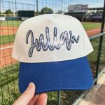 Custom Glitter Baseball Cap | Personalized Game Day Hat with Number or Letter - Image 6