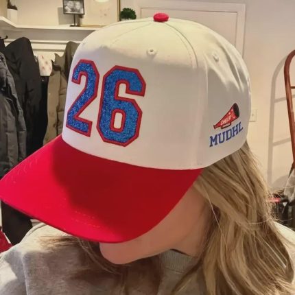 Custom Glitter Baseball Cap with Number