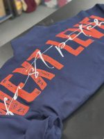 Custom Big Back Quarter Zip Sweatshirt | Distressed Game Day Pullover with Front Print - Image 9