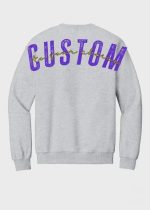 Custom Big Back Quarter Zip Sweatshirt | Distressed Game Day Pullover with Front Print - Image 3