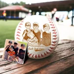 Personalized Baseball Gift with Custom Photo Engraving