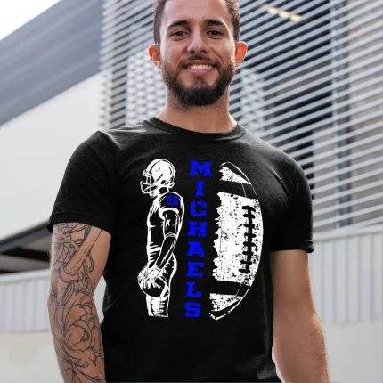 Custom Football Team Shirt with Name and Number