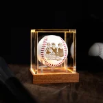 Personalized Baseball Gift | Custom Photo Engraved Baseball Keepsake for Dad - Image 3