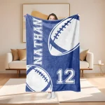 Personalized Rugby Blanket | Custom Game Day Sports Throw Gift for Fans - Image 3