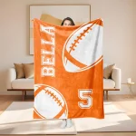 Personalized Rugby Blanket | Custom Game Day Sports Throw Gift for Fans - Image 2