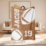 Personalized Rugby Blanket | Custom Game Day Sports Throw Gift for Fans - Image 8