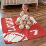 Personalized Rugby Blanket | Custom Game Day Sports Throw Gift for Fans - Image 7