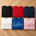 3D puff print team name t-shirt front view