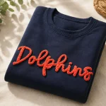 Chenille Football Sweatshirt | Embroidered Game Day Team Spirit Pullover - Image 5