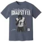 Football Mom Shirt | Personalized Photo Biggest Fan Game Day Tee - Image 9