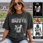 Football Mom Shirt | Personalized Photo Biggest Fan Game Day Tee - Image 5