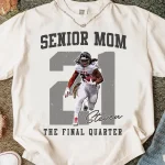 Senior Football Mom Shirt | Personalized Name & Number Senior Night Game Day Tee - Image 7