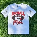Glitter Football Mom Shirt Game Day Tee