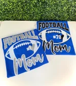Football Mom Shirt | Glitter Game Day School Spirit Tee for Football Fans - Image 4