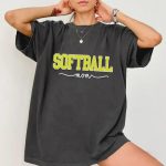 Football Mom Shirt | Glitter Embroidered Vintage Game Day T-Shirt with Bow Detail - Image 3