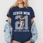 Senior Football Mom Shirt | Personalized Name & Number Senior Night Game Day Tee - Image 6