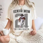 Personalized Senior Football Mom Shirt with Name and Number
