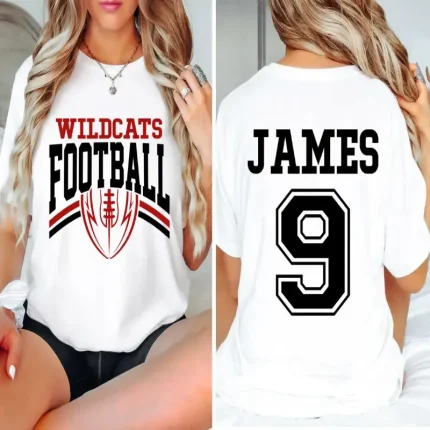 Custom Football Mom Shirt with Team Name and Number