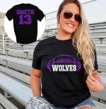 Personalized Football Shirt | Custom Team Name Glitter Game Day Tee - Image 3