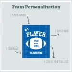 Custom Football Blanket | Personalized Team Name & Number - Image 2