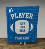 Custom Football Blanket | Personalized Team Name & Number - Image 5