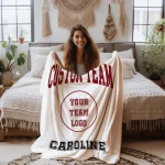 College Team Blanket | Personalized Sports & Game Day Throw - Image 2