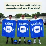 Custom Football Blanket | Personalized Team Name & Number - Image 7