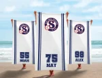 Custom Football Team Beach Towel