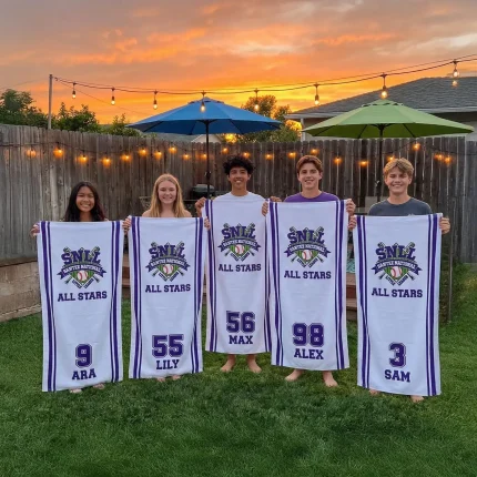 Custom Team Beach Towel with Name and Number