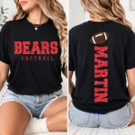 Personalized Football Shirt | Custom Team Name Glitter Game Day Tee - Image 3