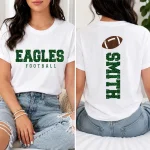 Personalized Football Shirt | Custom Team Name Glitter Game Day Tee - Image 4
