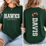 Personalized Football Shirt | Custom Team Name Glitter Game Day Tee - Image 5