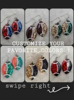 Personalized Football Earrings | Custom Team Colors Game Day Jewelry(Buy 1 Get 1 Free) - Image 5