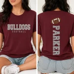 Personalized Football Shirt | Custom Team Name Glitter Game Day Tee - Image 8