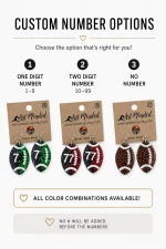Personalized Football Earrings | Custom Team Colors Game Day Jewelry(Buy 1 Get 1 Free) - Image 4