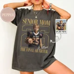 Senior Football Mom Shirt | Personalized Photo Game Day Tee - Image 2