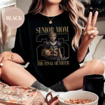 Senior Football Mom Shirt | Personalized Photo Game Day Tee - Image 4