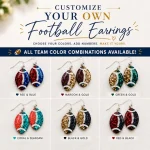 Personalized Football Earrings | Custom Team Colors Game Day Jewelry(Buy 1 Get 1 Free)