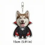 Custom Dog Photo Keychain Personalized Pet Gift